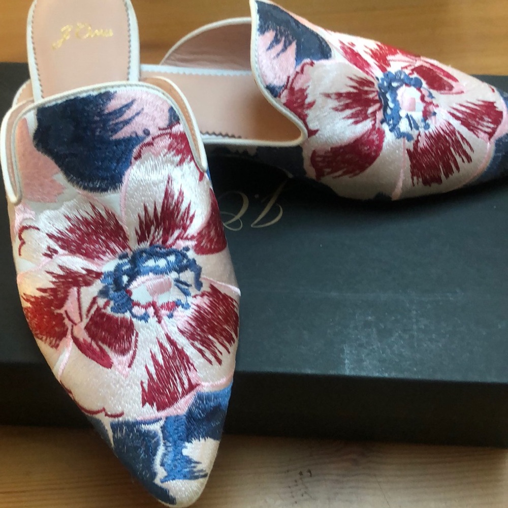 J.Crew Floral Mules